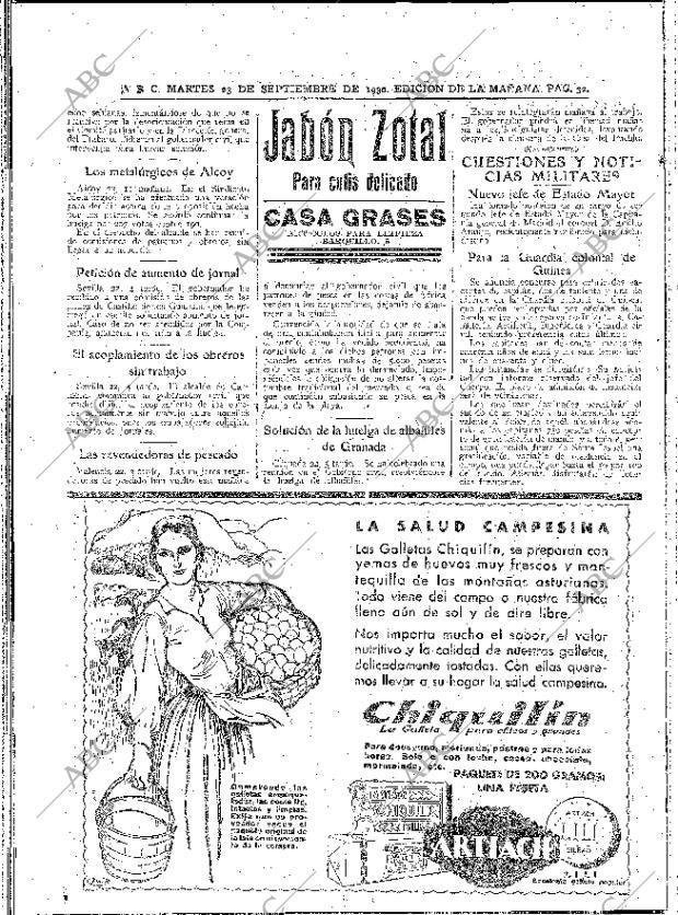 ABC MADRID 23-09-1930 página 32