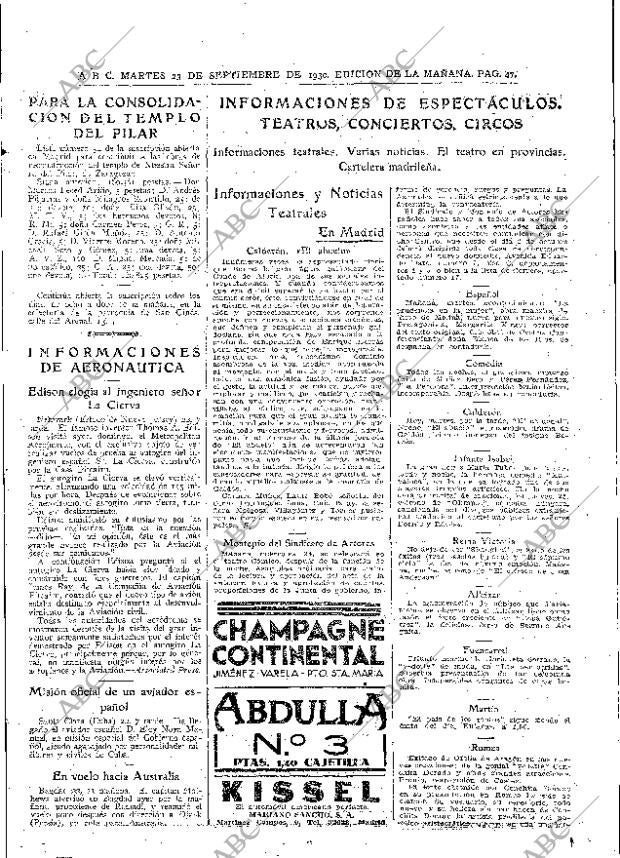 ABC MADRID 23-09-1930 página 47