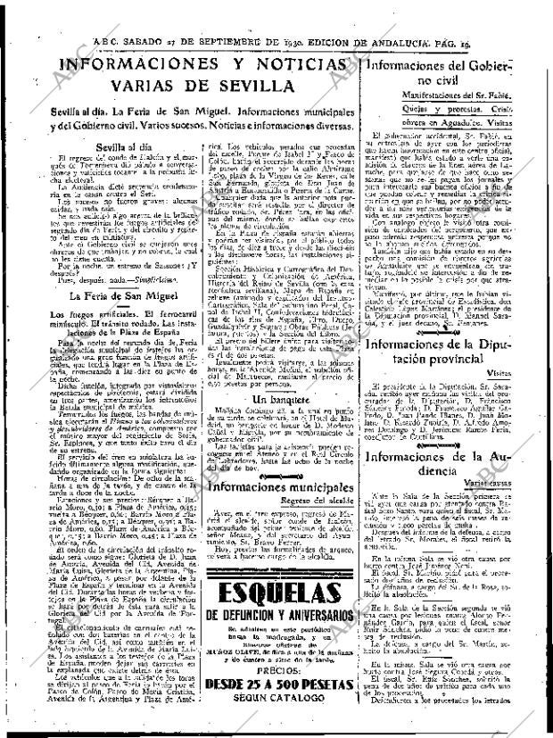 ABC SEVILLA 27-09-1930 página 19
