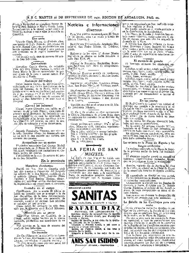 ABC SEVILLA 30-09-1930 página 22
