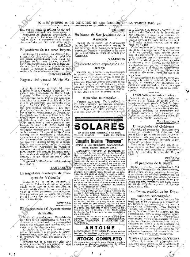 ABC MADRID 16-10-1930 página 32