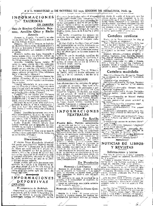 ABC SEVILLA 22-10-1930 página 33
