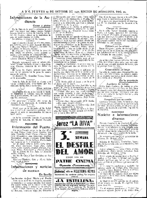 ABC SEVILLA 23-10-1930 página 20