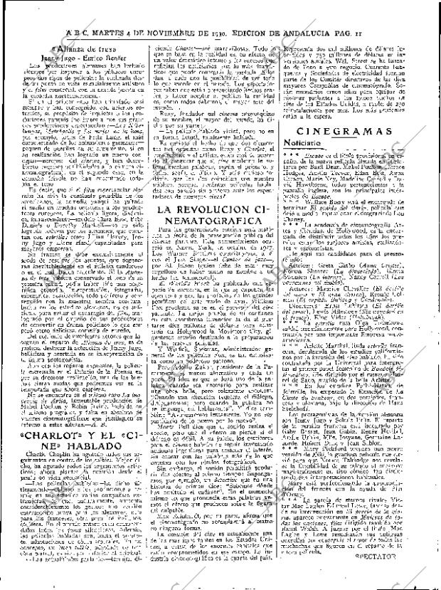 ABC SEVILLA 04-11-1930 página 11