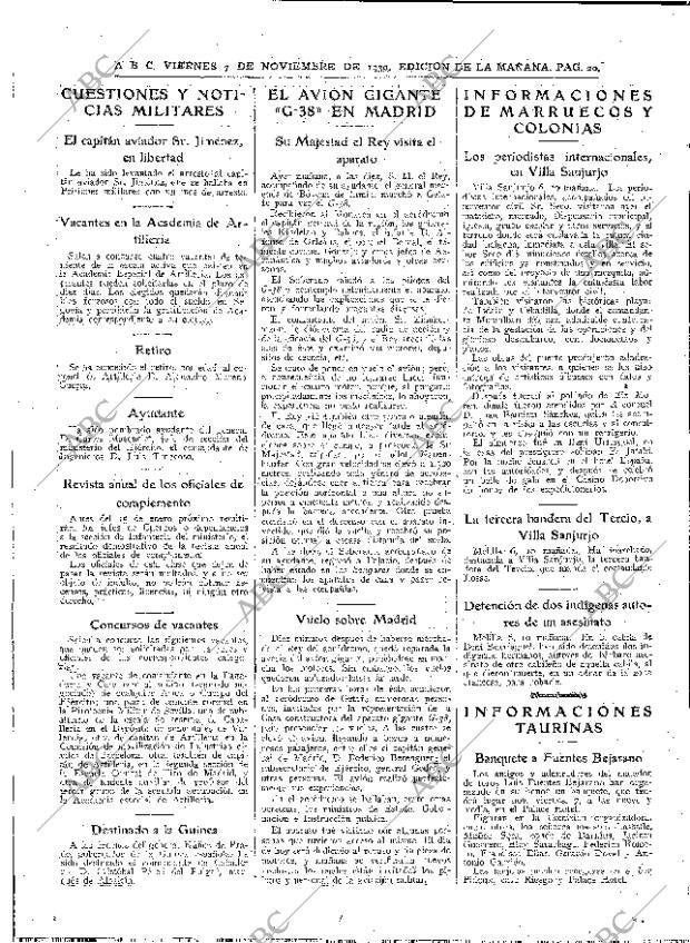 ABC MADRID 07-11-1930 página 20