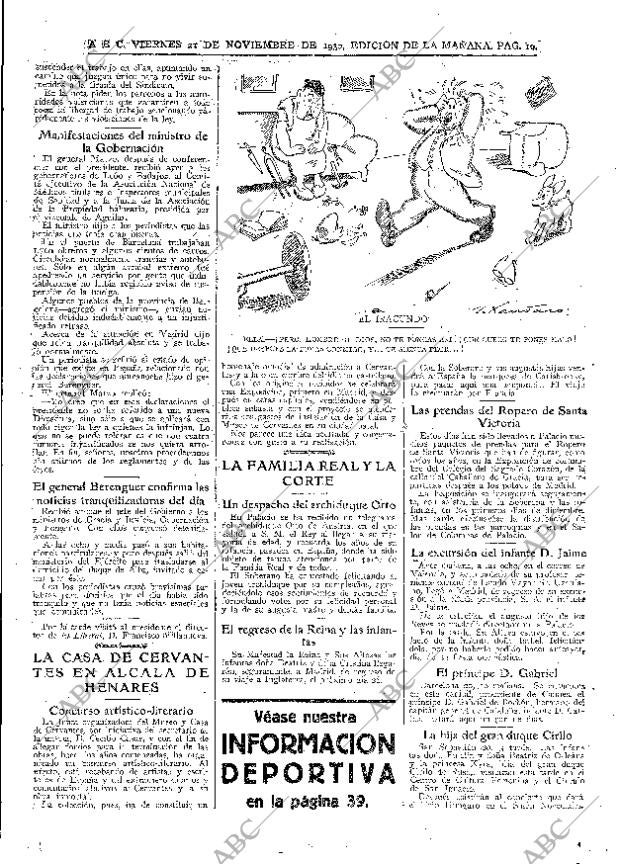 ABC MADRID 21-11-1930 página 19