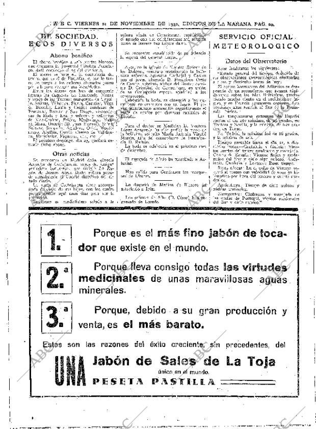 ABC MADRID 21-11-1930 página 20