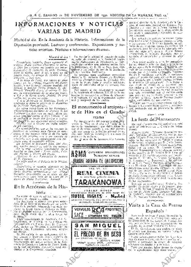 ABC MADRID 22-11-1930 página 25