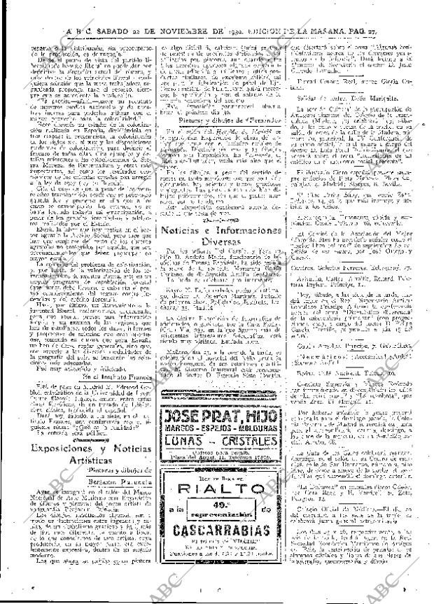 ABC MADRID 22-11-1930 página 27