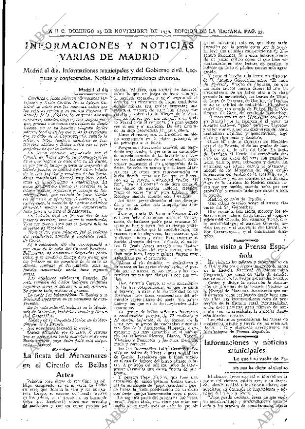 ABC MADRID 23-11-1930 página 33