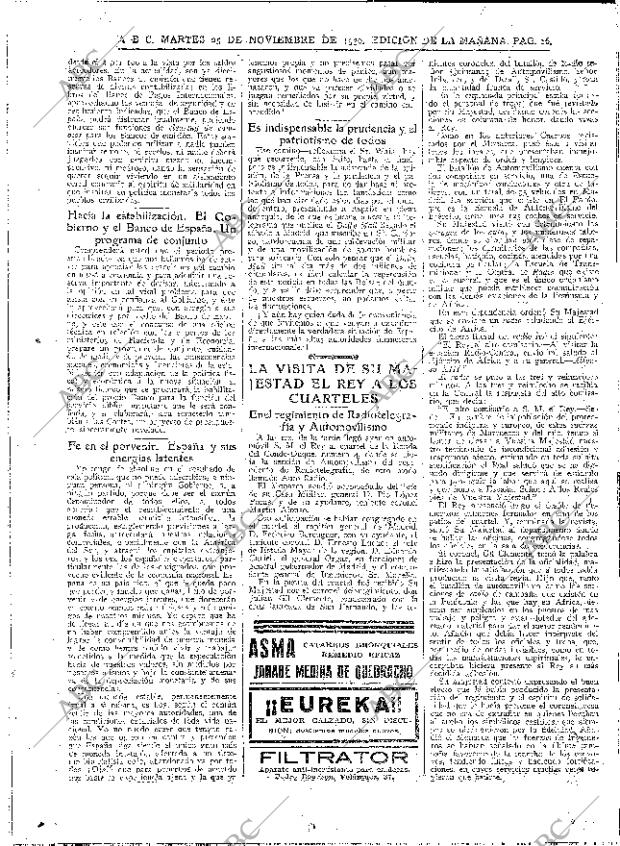 ABC MADRID 25-11-1930 página 16