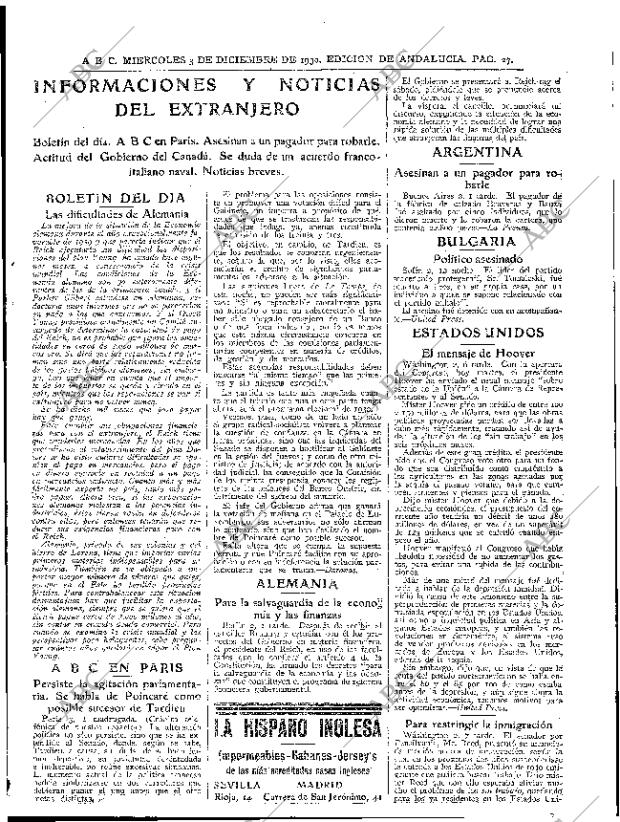 ABC SEVILLA 03-12-1930 página 23