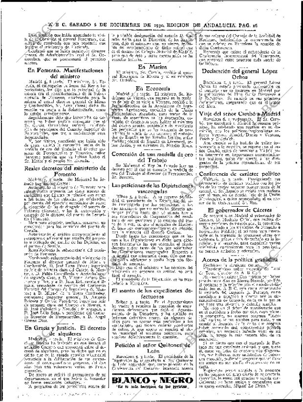 ABC SEVILLA 06-12-1930 página 16