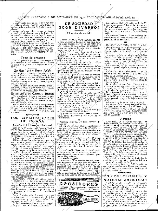 ABC SEVILLA 06-12-1930 página 22