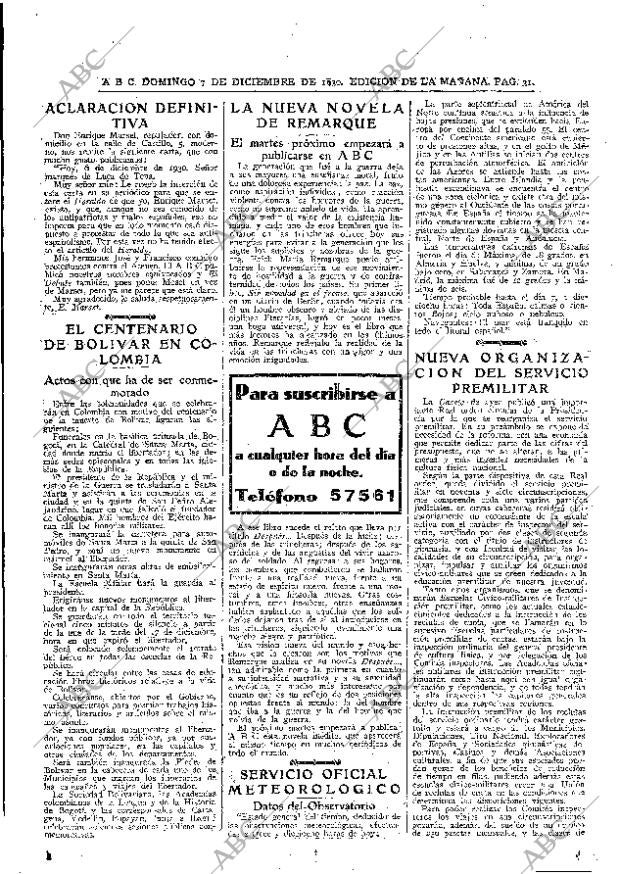 ABC MADRID 07-12-1930 página 31