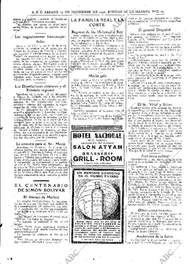 ABC MADRID 13-12-1930 página 19