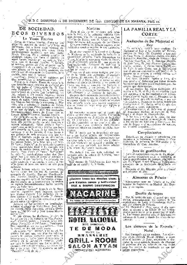 ABC MADRID 14-12-1930 página 27