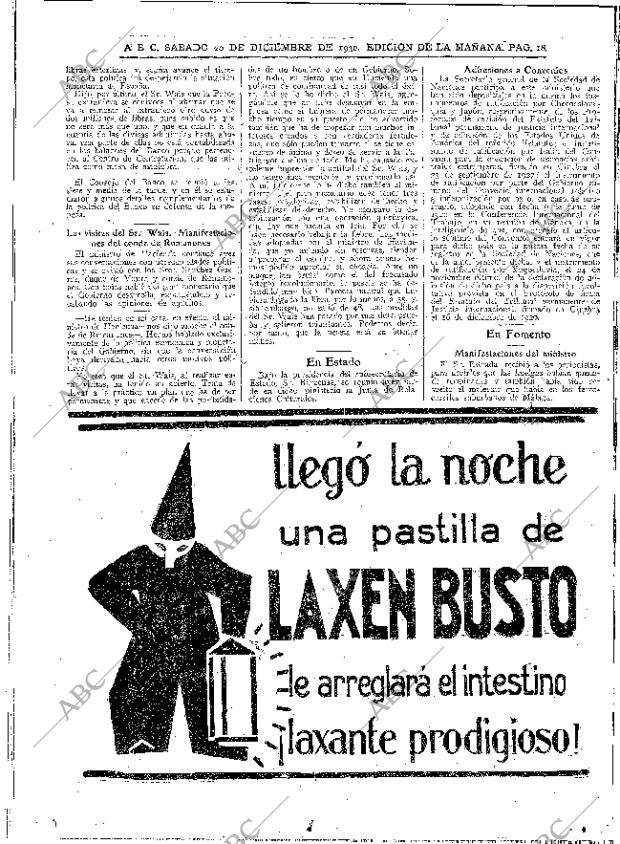 ABC MADRID 20-12-1930 página 18