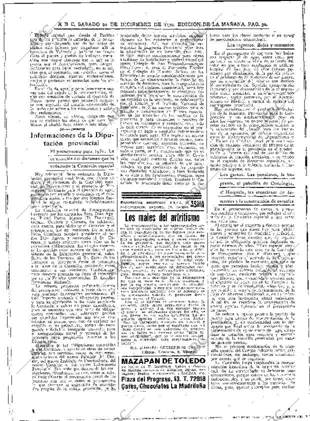 ABC MADRID 20-12-1930 página 30