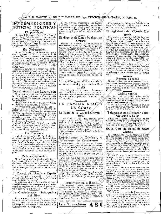 ABC SEVILLA 23-12-1930 página 22
