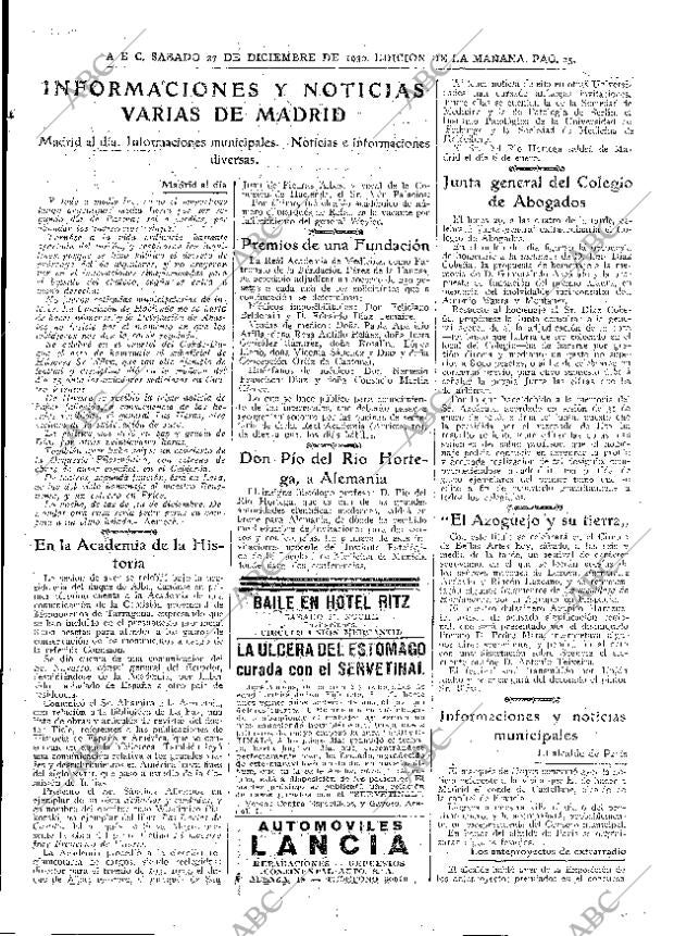 ABC MADRID 27-12-1930 página 25