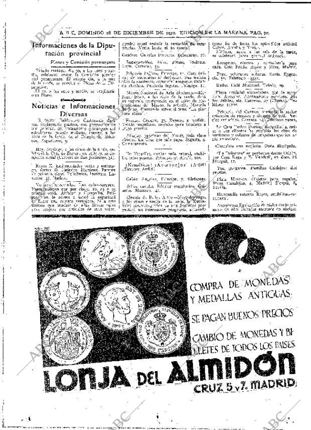ABC MADRID 28-12-1930 página 70