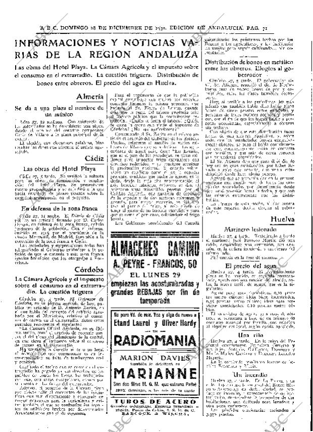 ABC SEVILLA 28-12-1930 página 71