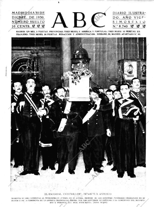 ABC MADRID 30-12-1930 página 1