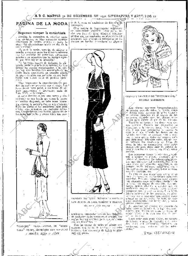ABC MADRID 30-12-1930 página 12