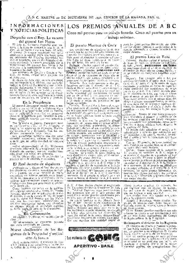 ABC MADRID 30-12-1930 página 25