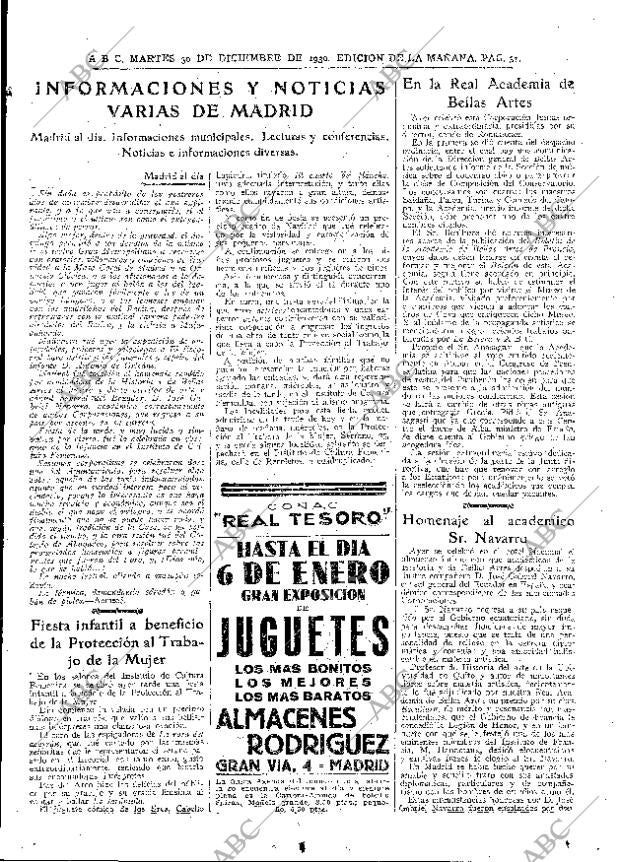 ABC MADRID 30-12-1930 página 31