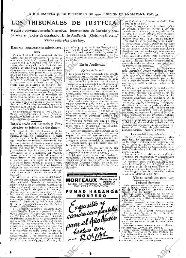 ABC MADRID 30-12-1930 página 35