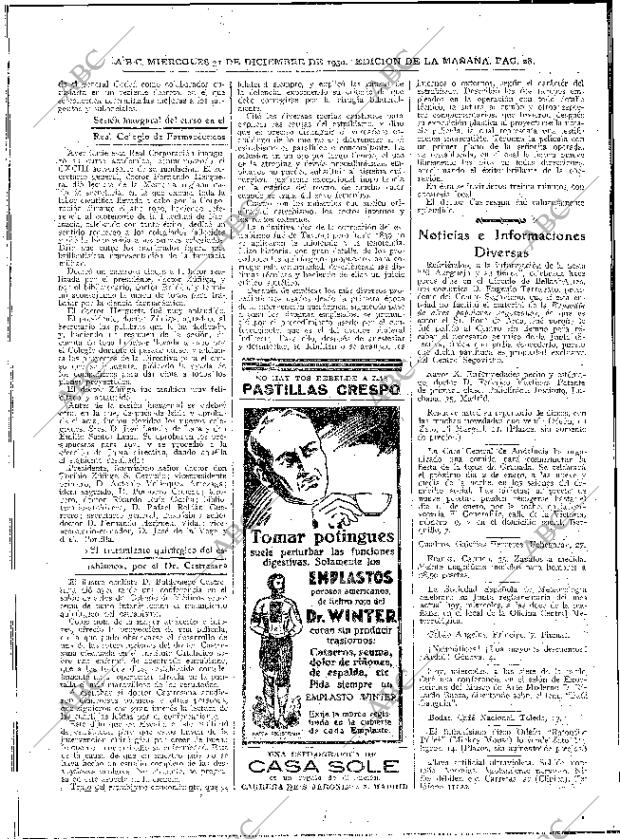 ABC MADRID 31-12-1930 página 28