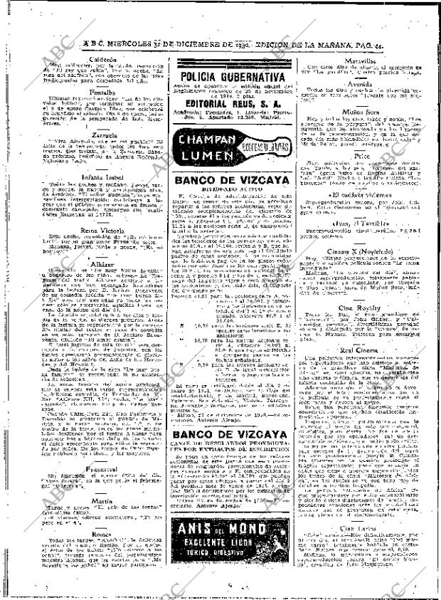 ABC MADRID 31-12-1930 página 44