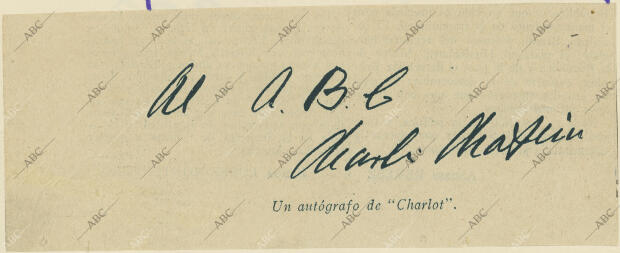 Autógrafo De «Charlot» para Abc