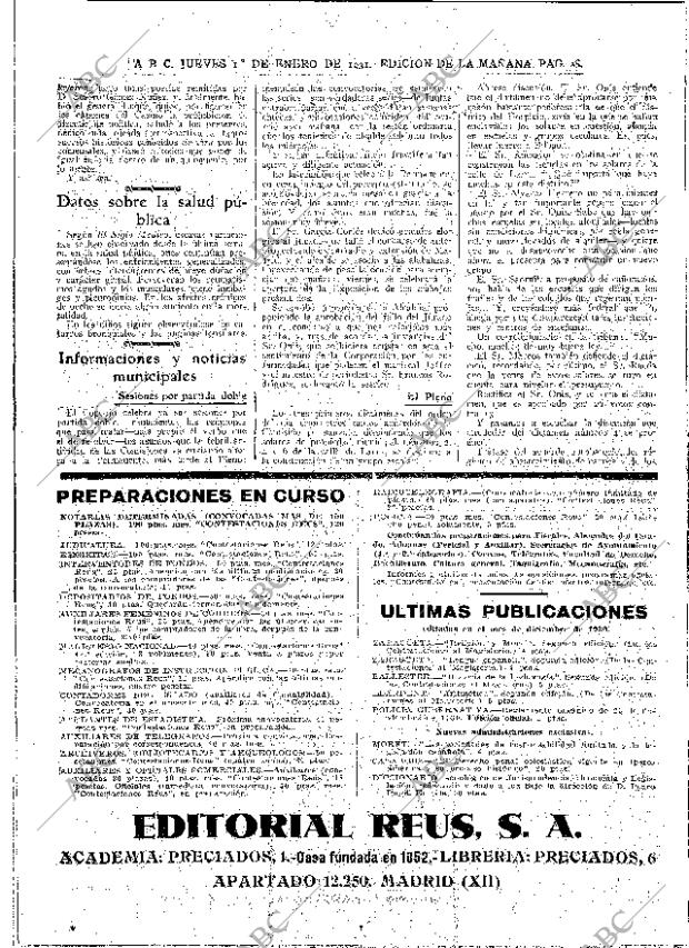 ABC MADRID 01-01-1931 página 28
