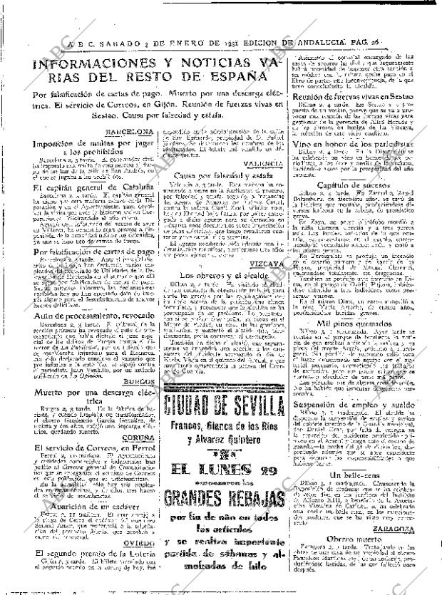 ABC SEVILLA 03-01-1931 página 26