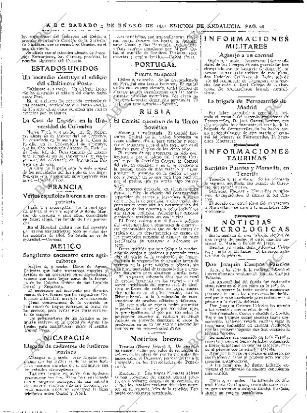 ABC SEVILLA 03-01-1931 página 28