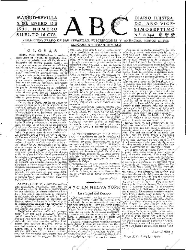 ABC SEVILLA 03-01-1931 página 3