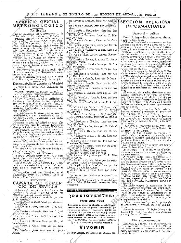 ABC SEVILLA 03-01-1931 página 41