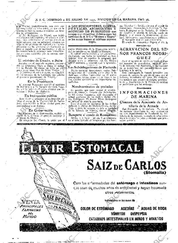 ABC MADRID 04-01-1931 página 34