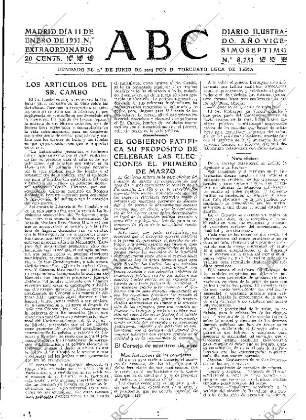 ABC MADRID 11-01-1931 página 27