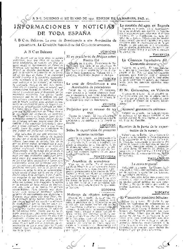 ABC MADRID 11-01-1931 página 47