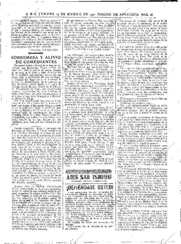 ABC SEVILLA 15-01-1931 página 16