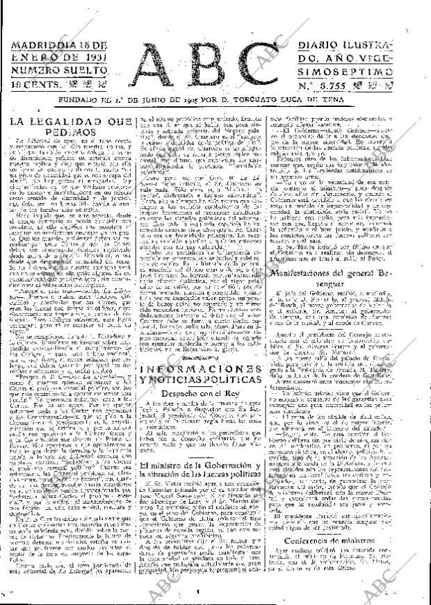 ABC MADRID 16-01-1931 página 17