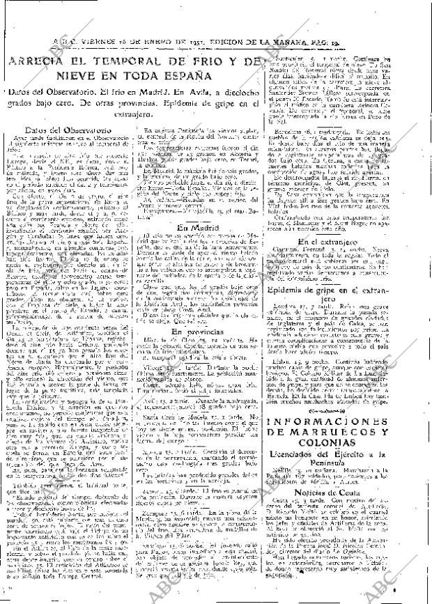 ABC MADRID 16-01-1931 página 19