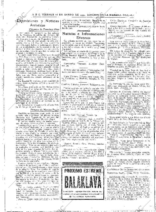 ABC MADRID 16-01-1931 página 26