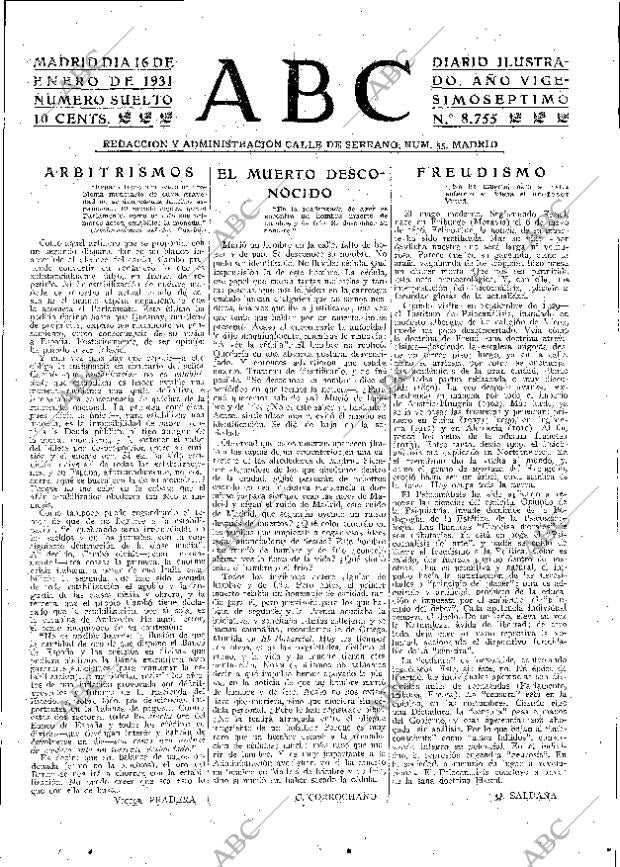 ABC MADRID 16-01-1931 página 3