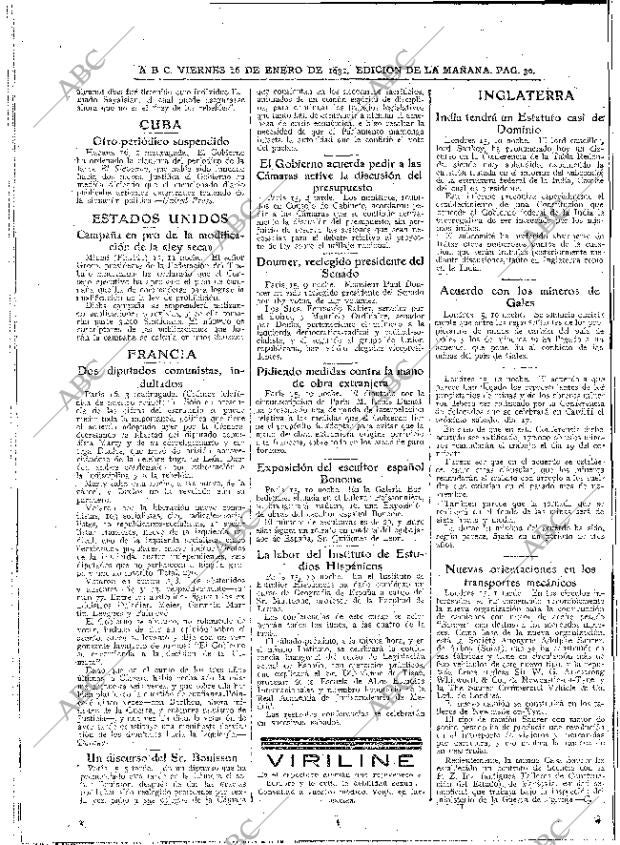 ABC MADRID 16-01-1931 página 30