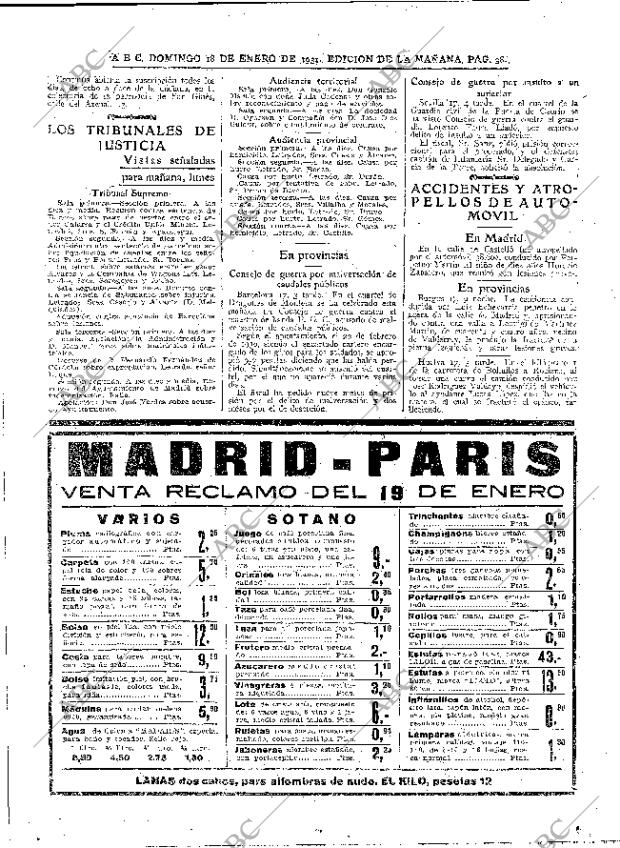 ABC MADRID 18-01-1931 página 38